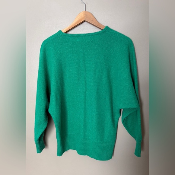 PRINCESS BOUTIQUES 1970s green sweater butterfly bedazzled lambswool angora EUC - Picture 3 of 12